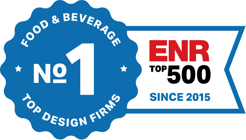 #1 Top Design Firms - Food & Beverage - ENR Top 500 - Since 2015